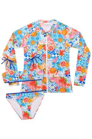 Girls Dolce Vita Rash Suit & Bikini Set
