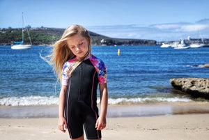Girls Wet Suit - Floral *