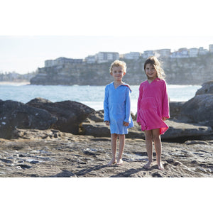 Blue Hooded Boys and Girls Coverup *