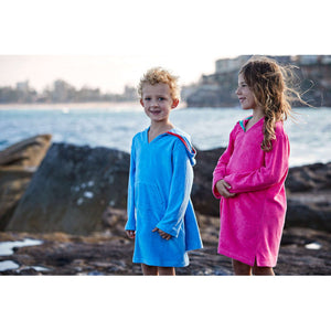 Blue Hooded Boys and Girls Coverup *