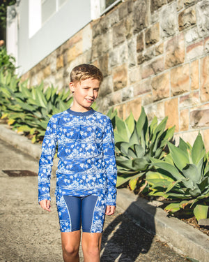 Rash Top and Matching Pant Set - Hawaiian Palms