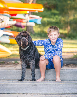 Long Sleeve Rash Top  - Hawaiian Palms