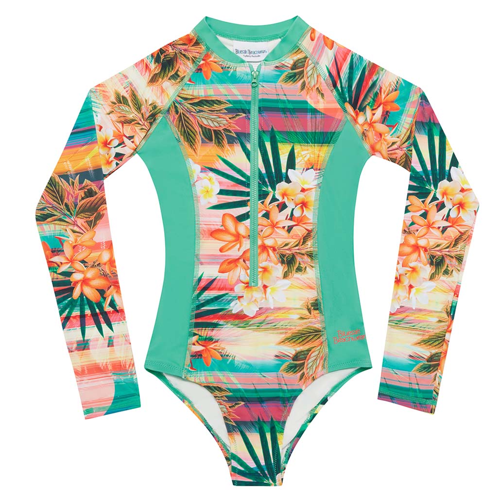 Long Sleeve Surf Tank - Sunset Print *